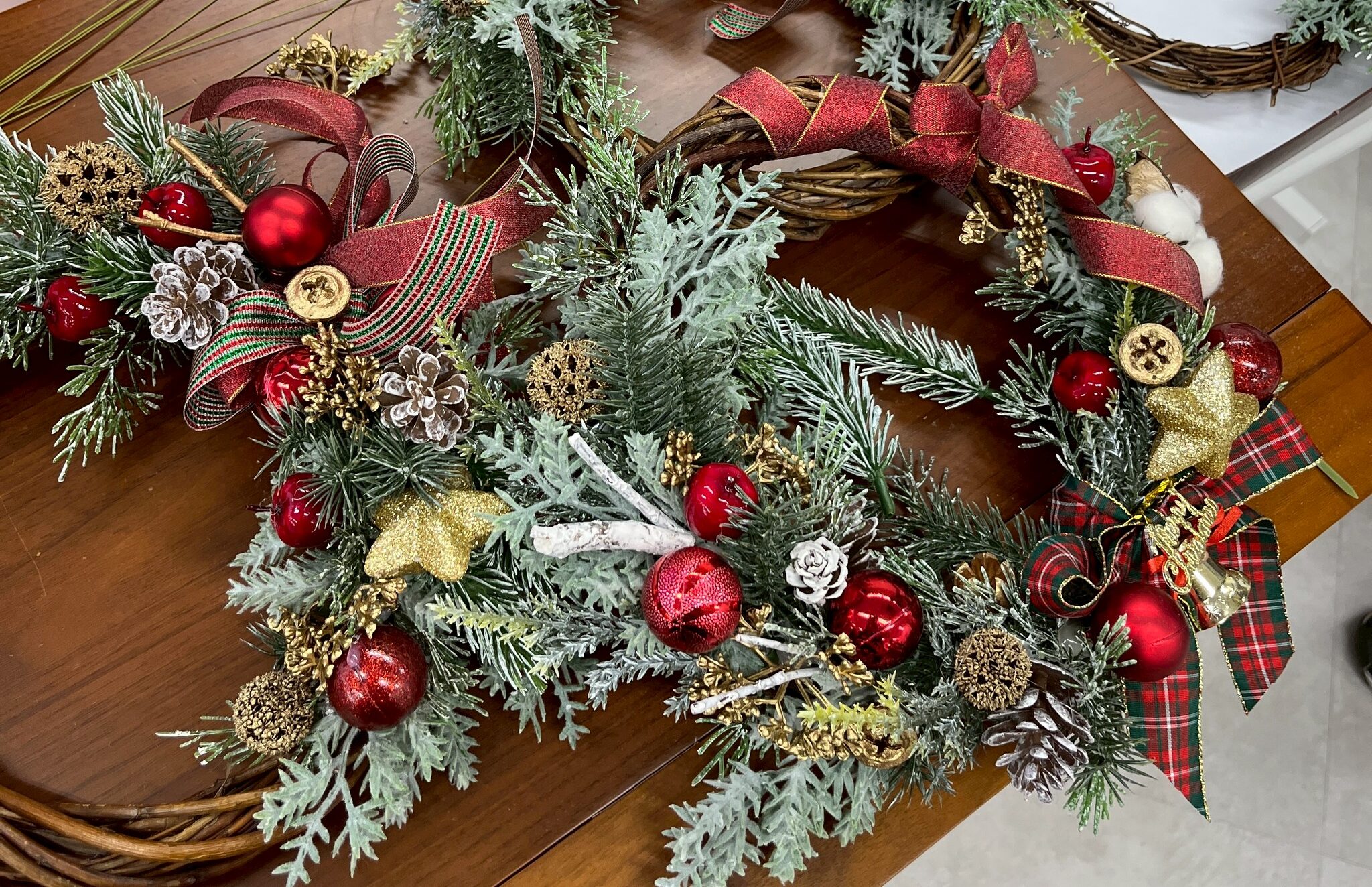 多様な個性の作品！クリスマスリース作り♪」OPEN CHURCH ～Welcome